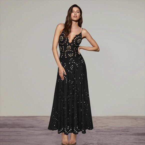 NWOT Flaxmaker LaserCut One piece swimsuit & ?matching long skirt medium - Picture 2 of 6